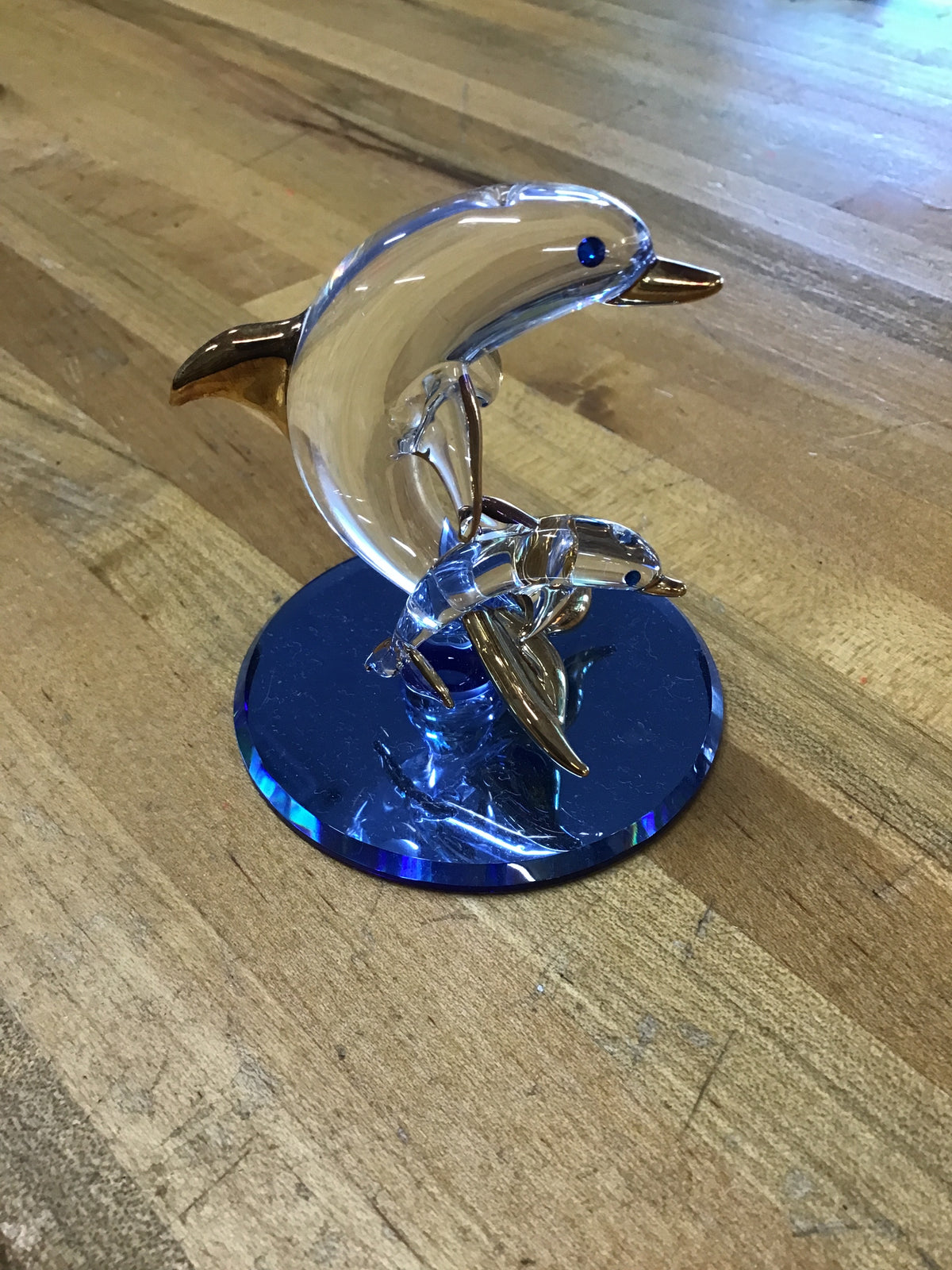 Dolphin and Baby Glass