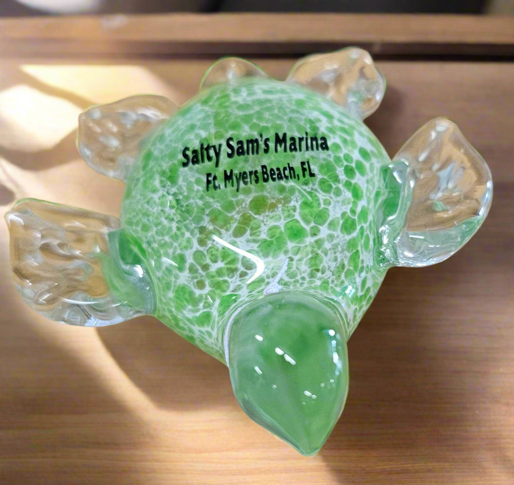 Green Glass Turtle