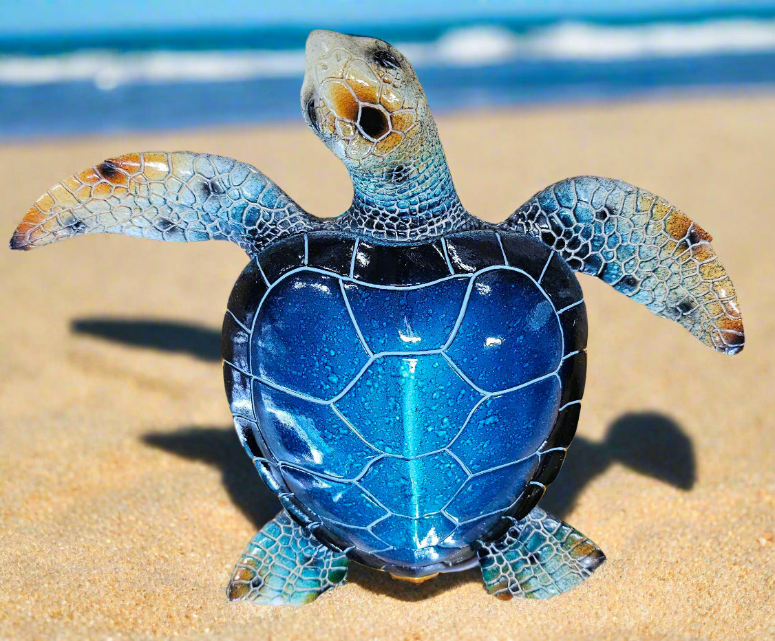 14" Blue Turtle Wall Mount