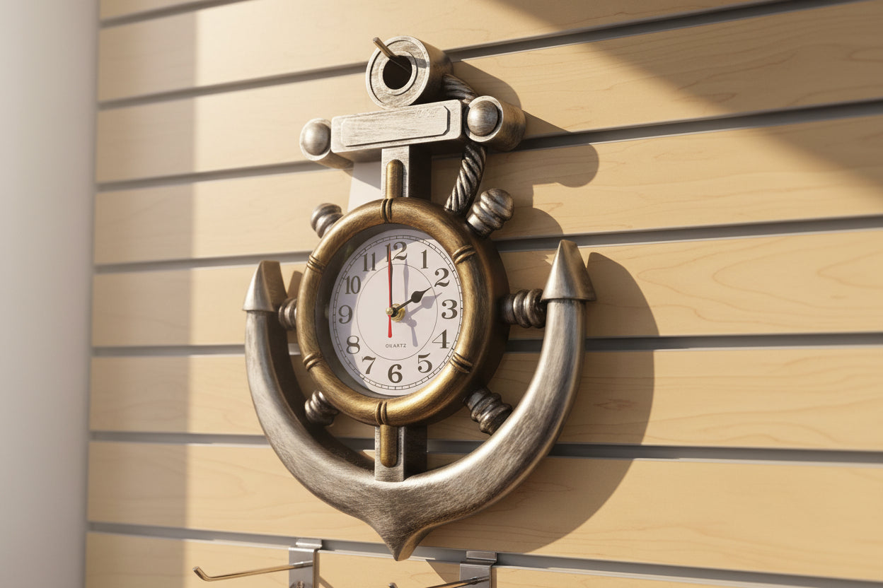 Anchor Wall Clock Bronze