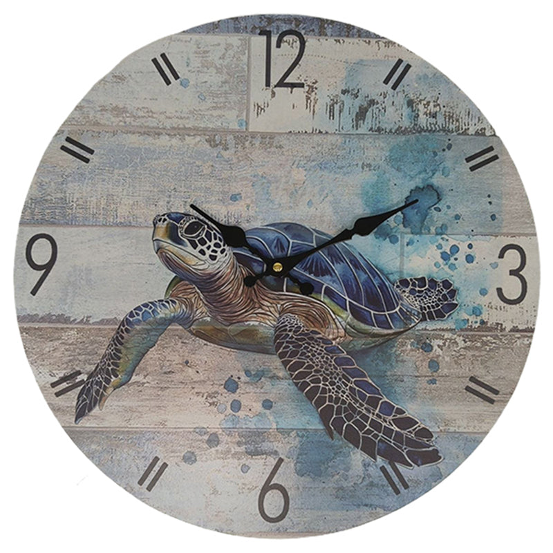16" SEA TURTLE CLOCK
