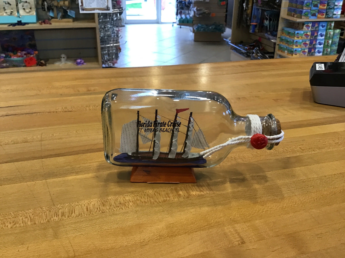Pirate Ship in Whiskey Bottle