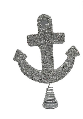 14IN GLTTR ANCHOR TREE TOPPER