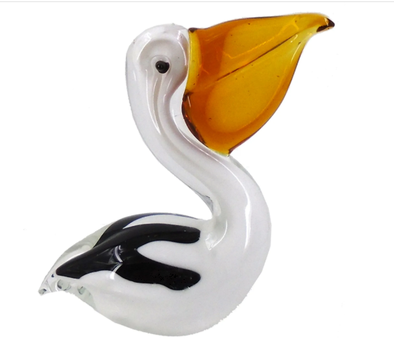 300G GLASS PELICAN FIGURE
