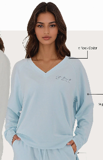 Modal VNeck Sweatshirt