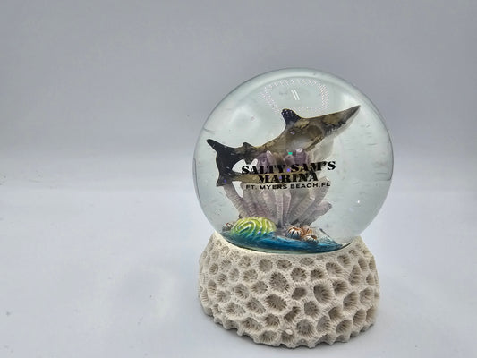 Sharks on Coral Snow Globe