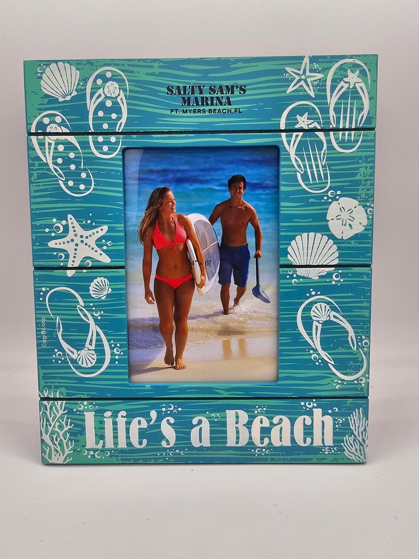 Life's A Beach Wood Frame