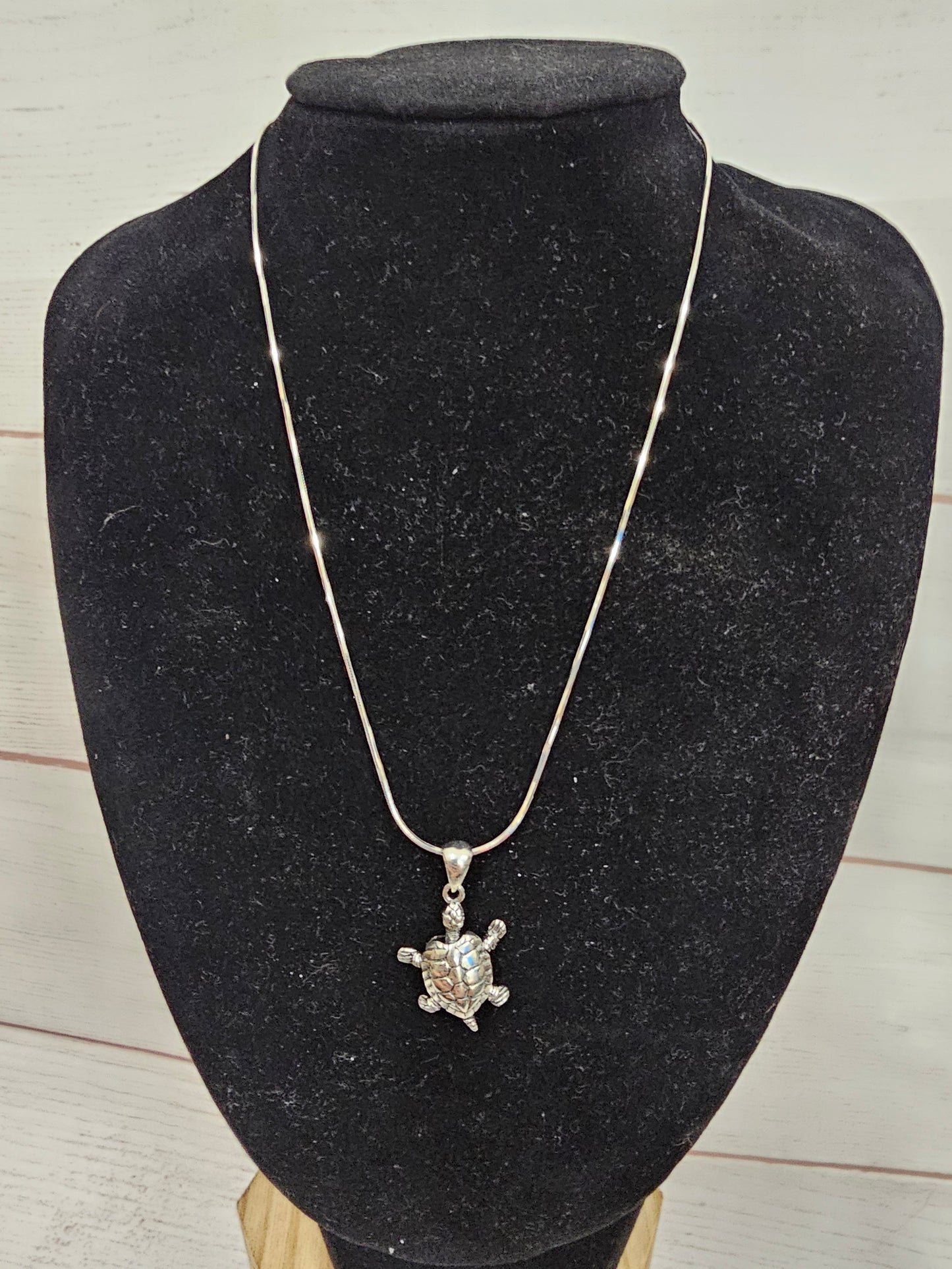 Turtle Sterling Silver Necklace