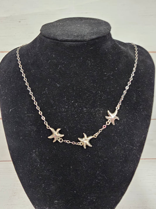 Triple Starfish Necklace