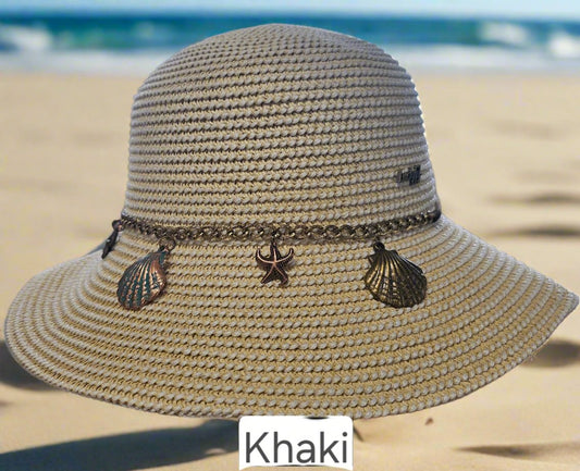 Sm. Brim Floppy Hat W/ Shells