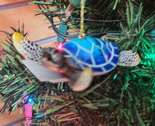 Blue/Brown Turtle Ornaments