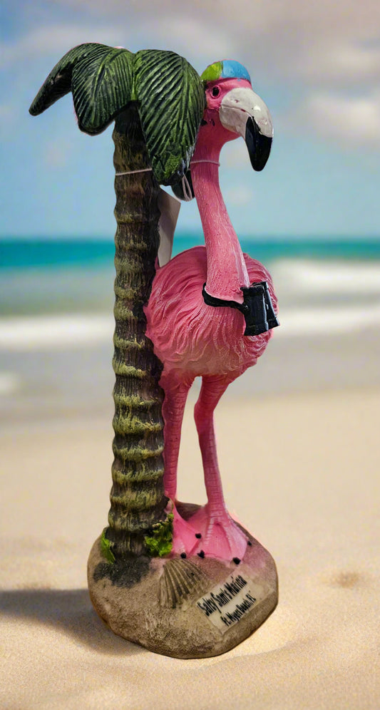 Male Flamingo by Palm