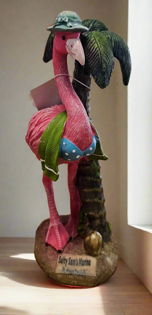 Lady Flamingo By Palm