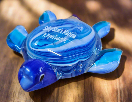 Dk. Blue Glass Turtle