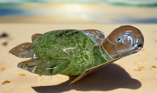 Green Glass Turtle