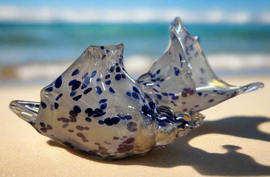 Blue Glass Shell 8.5"
