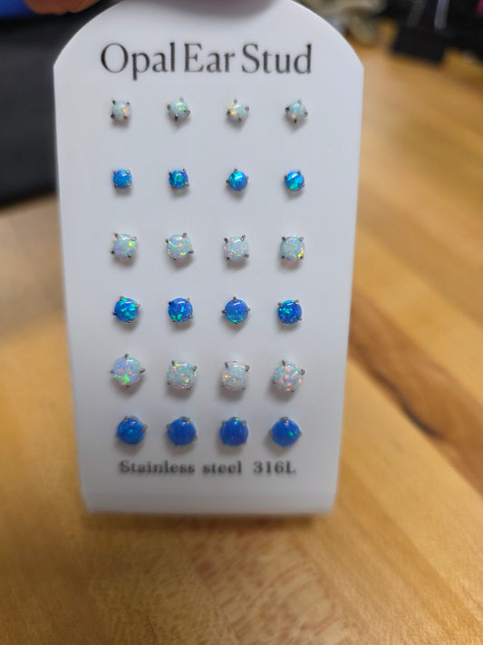 Stainless Opal Earrings