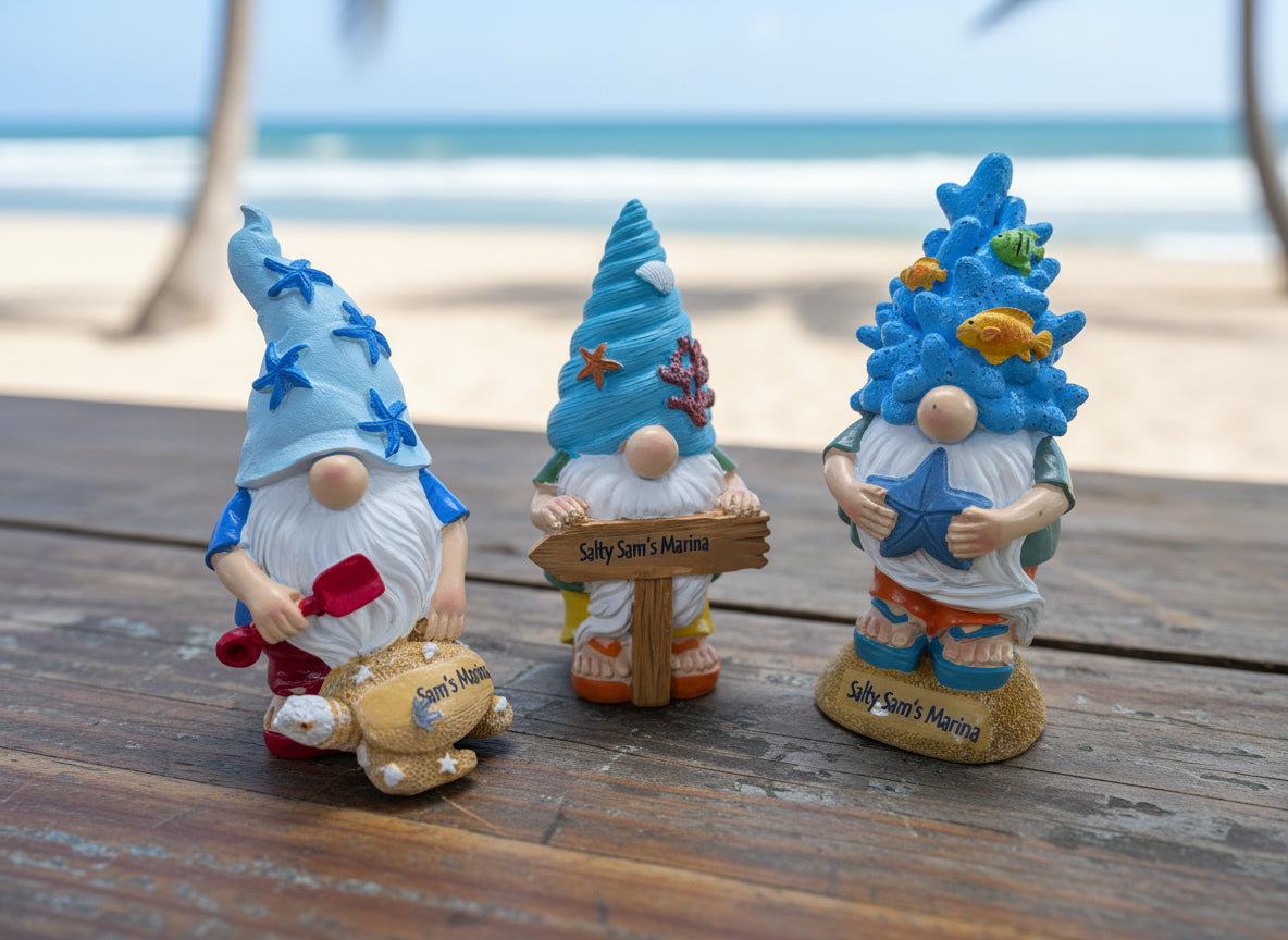 BEACH GNOMES FIGURINES
