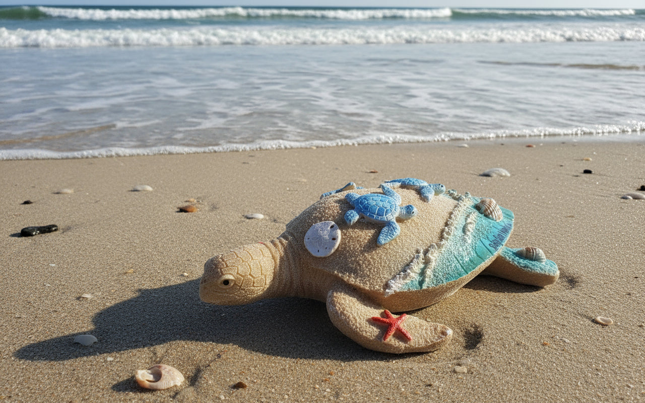 SAND TURTLE WITH WAVES