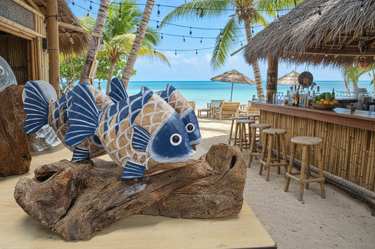 Blue/White Striped Fish Trio
