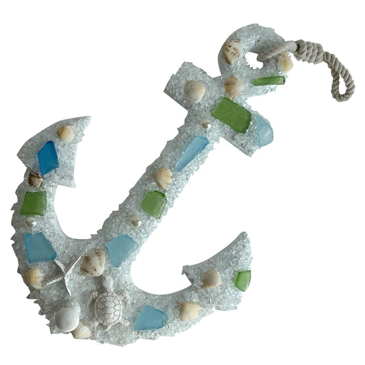 12-3/4" ANCHOR WITH SEAGLASS