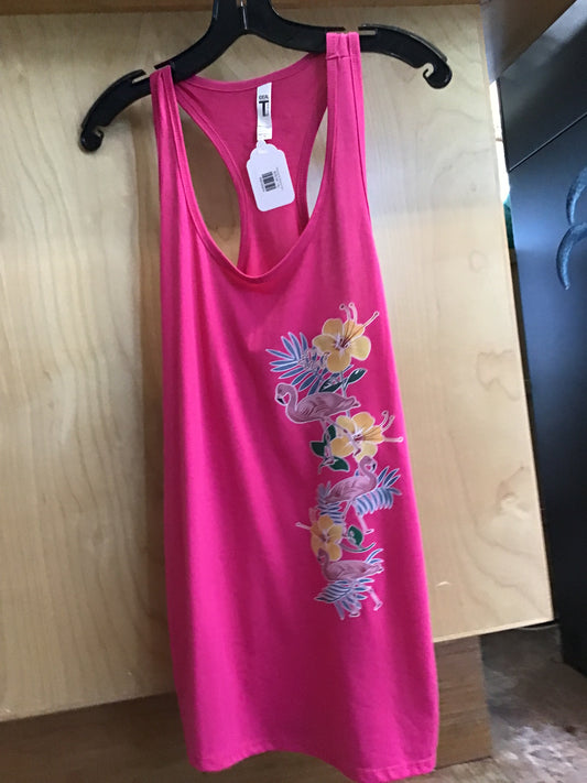 Flamingo & Hibiscus Tank