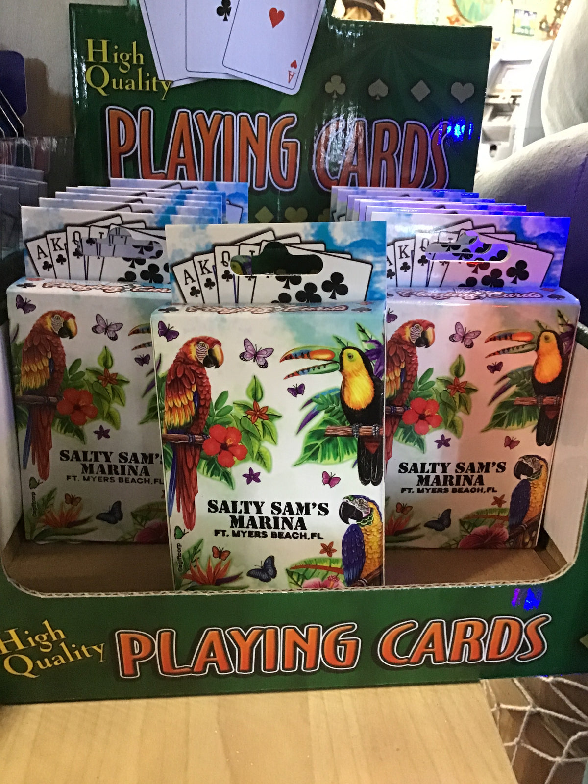 PARROT/CARDS W/HDR/PEG/B