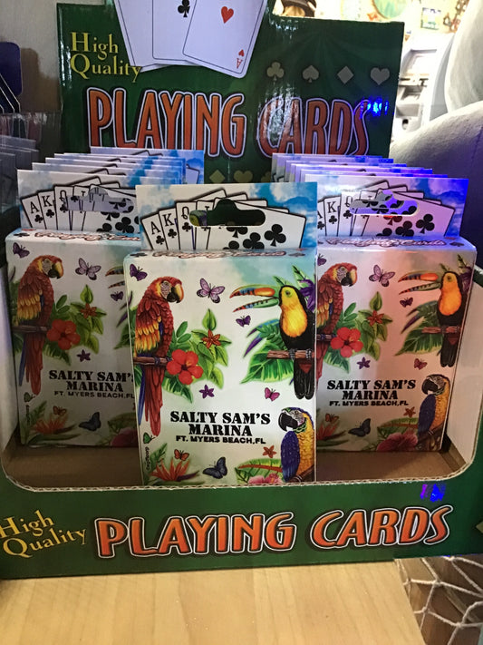 PARROT/CARDS W/HDR/PEG/B