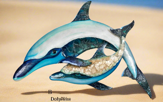 Blue & White 2 Dolphins