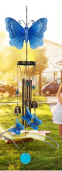 Blue Garden Butterfly Windchime