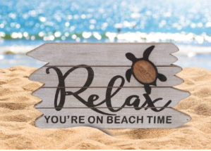 Coastal Sea Turtle Relax Sign