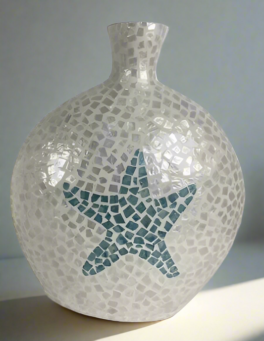20X16 WIDE STRFSH CAPIZ VASE