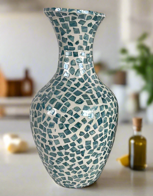 18IN CAPIZ SHELL VASE