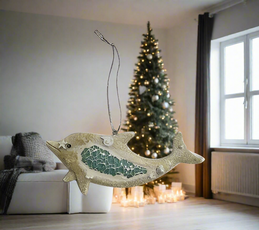 MOSAIC DOLPHIN ORN