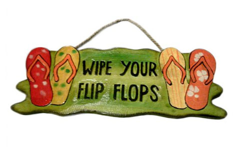 15 3/4 flip flop Wall Plaque