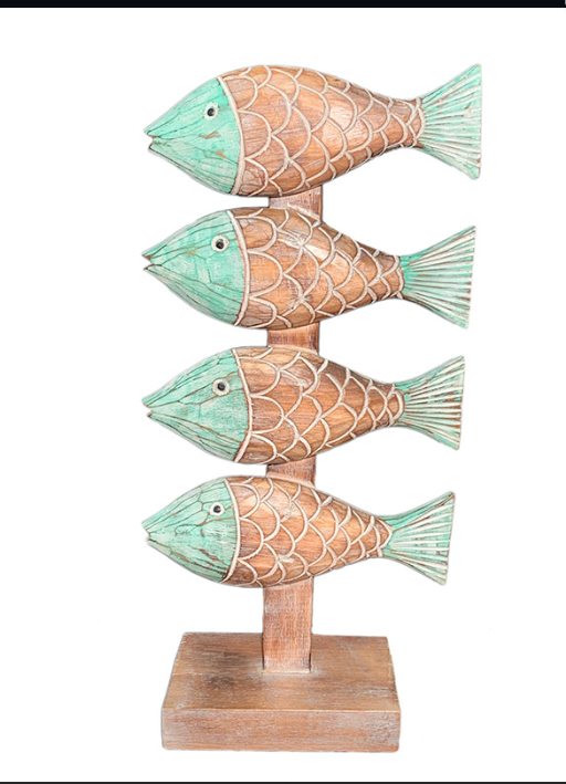 20" Green Fish on Stand