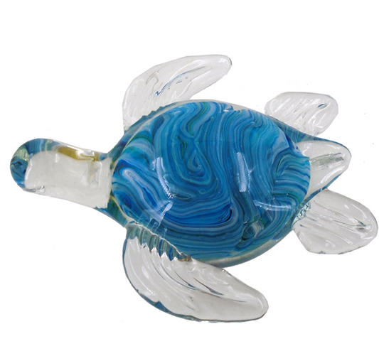 GLASS SEA TURTLE FIGURE