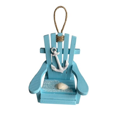 ANCHOR BEACH CHAIR ORN