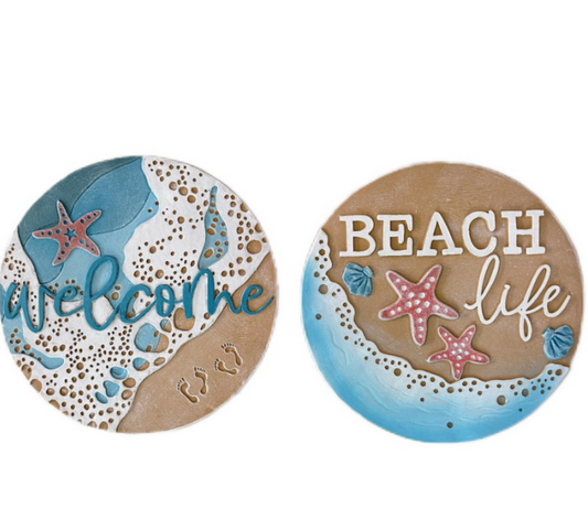 10" BEACH STEPPING STONES 2-ASST