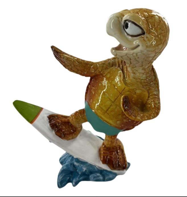 5" TURTLE ON SURFBOARD
