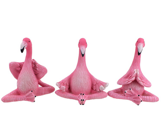 5-1/2" YOGA FLAMINGOS 3-ASST