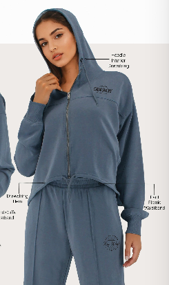 Modal High-Low Zip