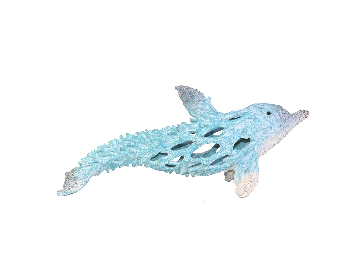18-1/2" FOSSILIZED BLUE DOLPHIN