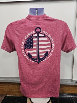 American Flag & Anchor Tee